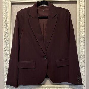 NWT Amanda + Chelsea Bordeaux Lined Blazer Size 12P